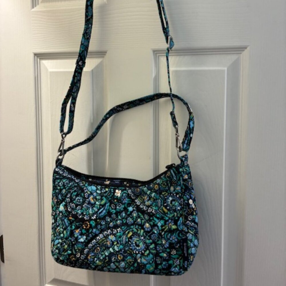 Vera Bradley Frannie Crescent Crossbody in Dreamer Paisley